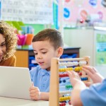 Smart city and IoT (Internet of Things) concept. ICT (Information Communication Technology). School Gadgets